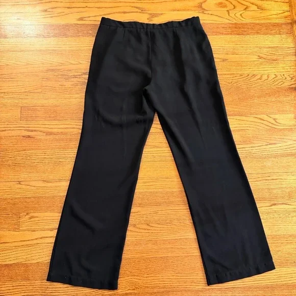Esprit Vintage Ladies Black Drawstring Wide Leg Dress Pants Size 9/10 - Picture 3 of 5